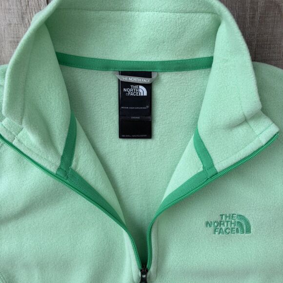 The North Face Women's Glacier 1/4 Zip Lightweight Fleece Pullover Size M Green - Picture 5 of 11